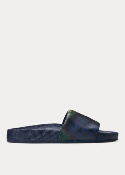 Pánské Sandály Polo Ralph Lauren Cayson Tartan Slide - 16354-OJLM